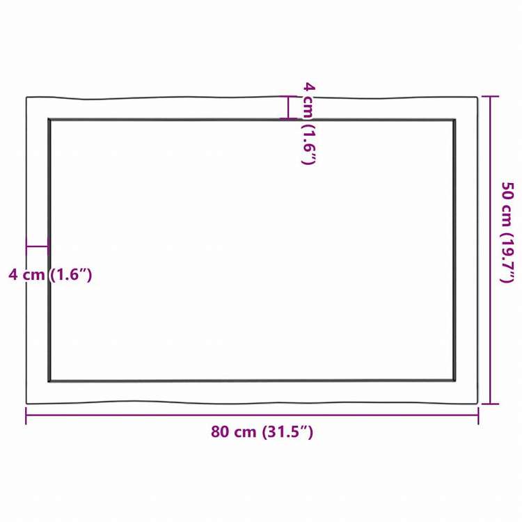vidaXL テーブルトップ ライトブラウン 80x50x(2-6) cm 加工済み無垢材 ライブエッジ家具 テーブル用品 テーブルトップ(代引不可)