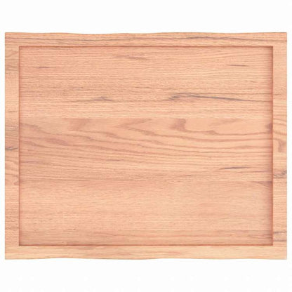 vidaXL テーブルトップ ライトブラウン 80x60x(2-4) cm 加工済み無垢材 ライブエッジ家具 テーブル用品 テーブルトップ(代引不可)