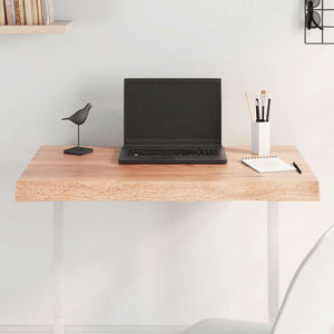 vidaXL テーブルトップ ライトブラウン 80x60x(2-6) cm 加工済み無垢材 ライブエッジ家具 テーブル用品 テーブルトップ(代引不可)