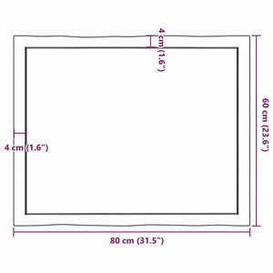 vidaXL テーブルトップ ライトブラウン 80x60x(2-6) cm 加工済み無垢材 ライブエッジ家具 テーブル用品 テーブルトップ(代引不可)