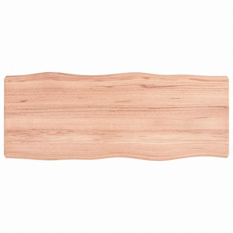 vidaXL テーブルトップ ライトブラウン 100x40x(2-6) cm 加工済み無垢材 ライブエッジ家具 テーブル用品 テーブルトップ(代引不可)