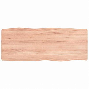vidaXL テーブルトップ ライトブラウン 100x40x(2-6) cm 加工済み無垢材 ライブエッジ家具 テーブル用品 テーブルトップ(代引不可)