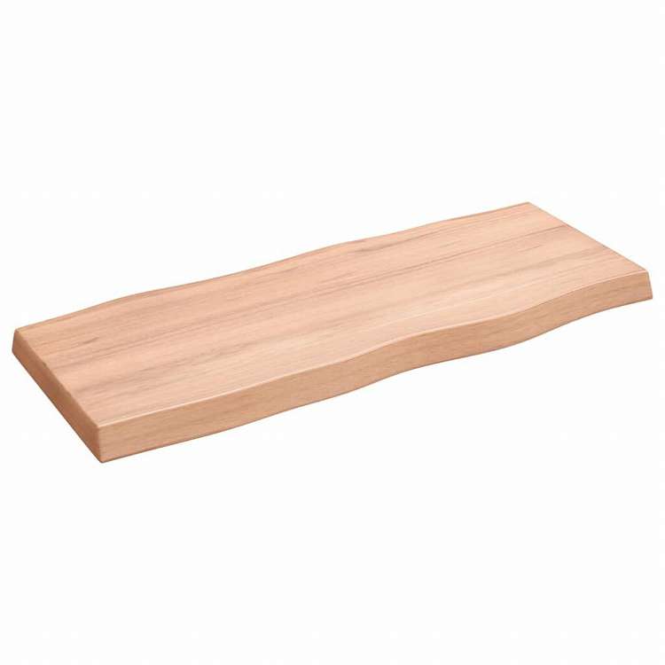 vidaXL テーブルトップ ライトブラウン 100x40x(2-6) cm 加工済み無垢材 ライブエッジ家具 テーブル用品 テーブルトップ(代引不可)