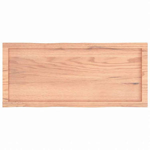 vidaXL テーブルトップ ライトブラウン 100x40x(2-6) cm 加工済み無垢材 ライブエッジ家具 テーブル用品 テーブルトップ(代引不可)