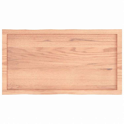vidaXL テーブルトップ ライトブラウン 100x50x(2-6) cm 加工済み無垢材 ライブエッジ家具 テーブル用品 テーブルトップ(代引不可)