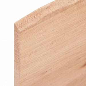vidaXL テーブルトップ ライトブラウン 100x60x2 cm 加工済みオーク無垢材 ライブエッジ家具 テーブル用品 テーブルトップ(代引不可)