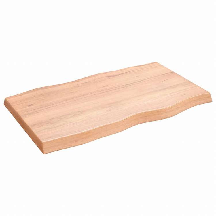 vidaXL テーブルトップ ライトブラウン 100x60x(2-6) cm 加工済み無垢材 ライブエッジ家具 テーブル用品 テーブルトップ(代引不可)