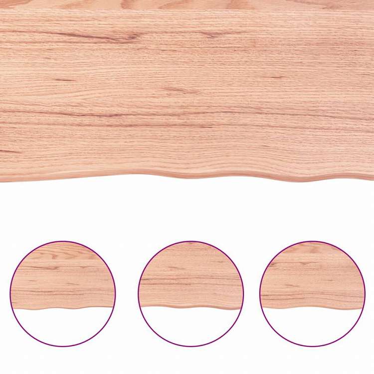 vidaXL テーブルトップ ライトブラウン 100x60x(2-6) cm 加工済み無垢材 ライブエッジ家具 テーブル用品 テーブルトップ(代引不可)
