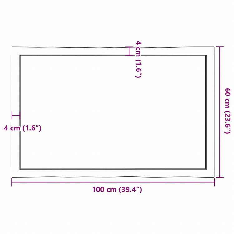 vidaXL テーブルトップ ライトブラウン 100x60x(2-6) cm 加工済み無垢材 ライブエッジ家具 テーブル用品 テーブルトップ(代引不可)