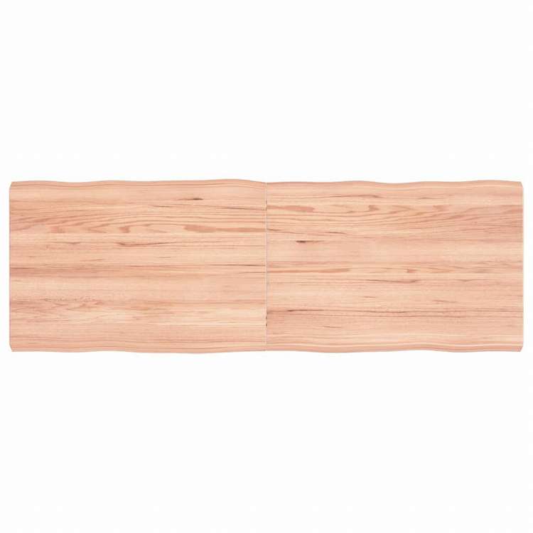 vidaXL テーブルトップ ライトブラウン 120x40x(2-4) cm 加工済み無垢材 ライブエッジ家具 テーブル用品 テーブルトップ(代引不可)