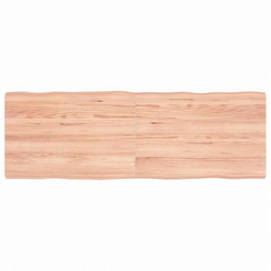 vidaXL テーブルトップ ライトブラウン 120x40x(2-4) cm 加工済み無垢材 ライブエッジ家具 テーブル用品 テーブルトップ(代引不可)