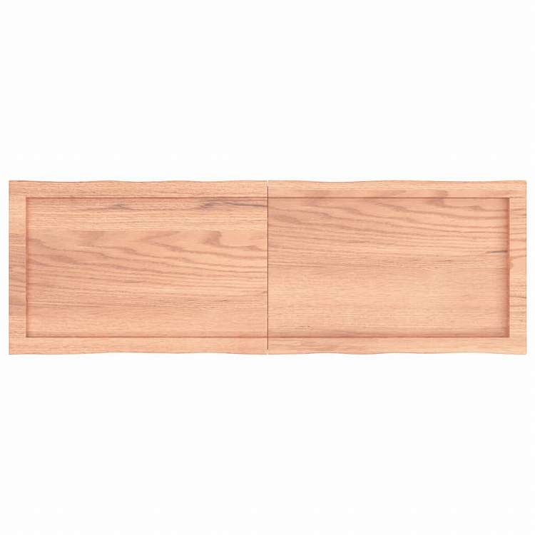 vidaXL テーブルトップ ライトブラウン 120x40x(2-4) cm 加工済み無垢材 ライブエッジ家具 テーブル用品 テーブルトップ(代引不可)