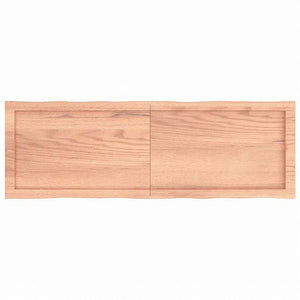 vidaXL テーブルトップ ライトブラウン 120x40x(2-4) cm 加工済み無垢材 ライブエッジ家具 テーブル用品 テーブルトップ(代引不可)