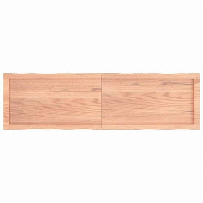 vidaXL テーブルトップ ライトブラウン 140x40x(2-4) cm 加工済み無垢材 ライブエッジ家具 テーブル用品 テーブルトップ(代引不可)