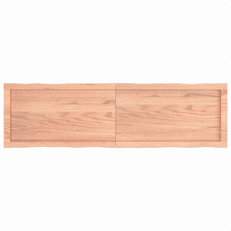 vidaXL テーブルトップ ライトブラウン 140x40x(2-4) cm 加工済み無垢材 ライブエッジ家具 テーブル用品 テーブルトップ(代引不可)