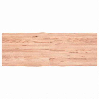 vidaXL テーブルトップ ライトブラウン 140x50x(2-4) cm 加工済み無垢材 ライブエッジ家具 テーブル用品 テーブルトップ(代引不可)