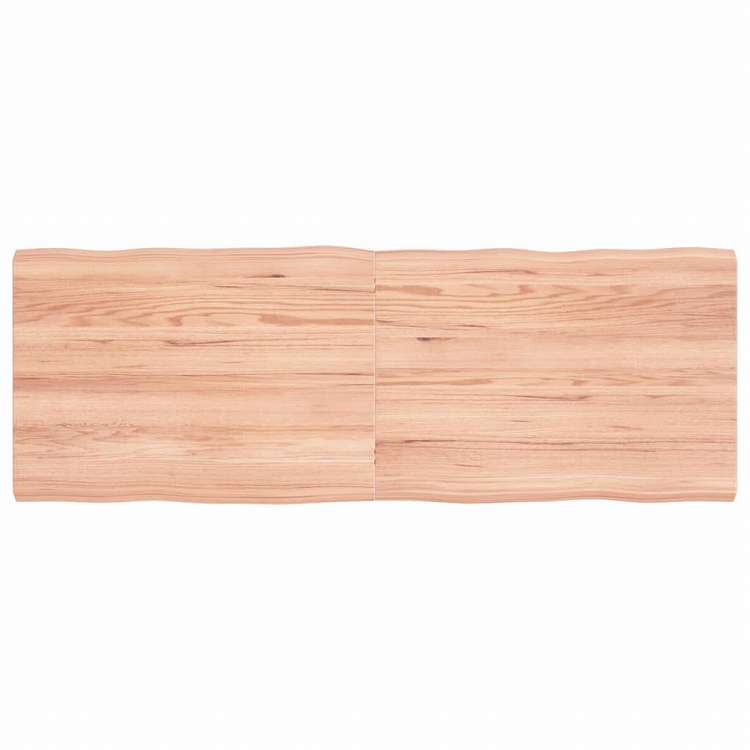 vidaXL テーブルトップ ライトブラウン 140x50x(2-4) cm 加工済み無垢材 ライブエッジ家具 テーブル用品 テーブルトップ(代引不可)