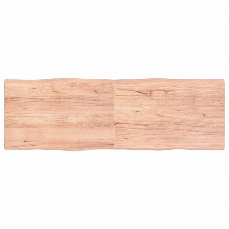 vidaXL テーブルトップ ライトブラウン 180x60x(2-4) cm 加工済み無垢材 ライブエッジ家具 テーブル用品 テーブルトップ(代引不可)