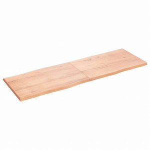 vidaXL テーブルトップ ライトブラウン 180x60x(2-4) cm 加工済み無垢材 ライブエッジ家具 テーブル用品 テーブルトップ(代引不可)
