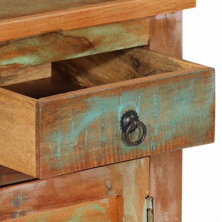 vidaXL サイドボード 68x35x55 cm 無垢の再生木材家具 キャビネット&収納 サイドボード(代引不可)