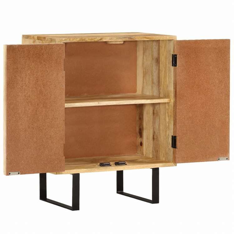 vidaXL サイドボード 扉2枚付 55x35x70 cm マンゴー無垢材家具 キャビネット&収納 サイドボード(代引不可)