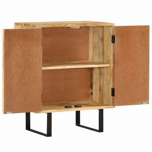 vidaXL サイドボード 扉2枚付 55x35x70 cm マンゴー無垢材家具 キャビネット&収納 サイドボード(代引不可)