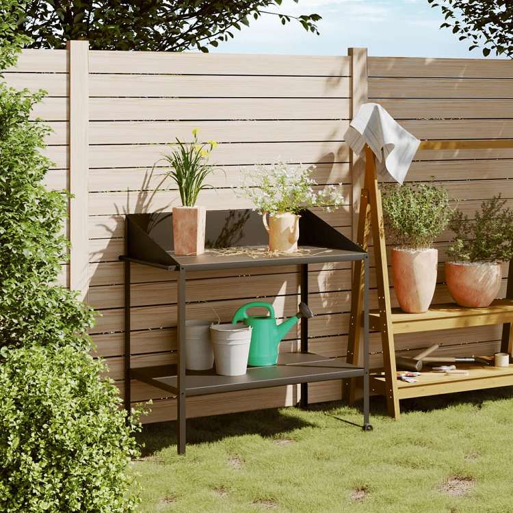 vidaXL 植物スタンド アントラシート 100x54,5x100cm 亜鉛メッキ鋼ホーム&ガーデン 芝&ガーデン ガーデニング 植物スタンド(代引不可)