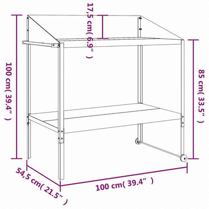 vidaXL 植物スタンド アントラシート 100x54,5x100cm 亜鉛メッキ鋼ホーム&ガーデン 芝&ガーデン ガーデニング 植物スタンド(代引不可)