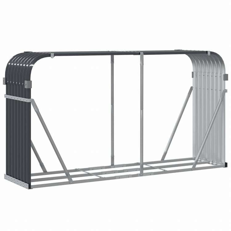 vidaXL 薪ホルダー アントラシート 180x45x100cm 亜鉛メッキ鋼ホーム&ガーデン 暖炉・木製ストーブ用品 丸太ラック・キャリーバッグ(代引不可)