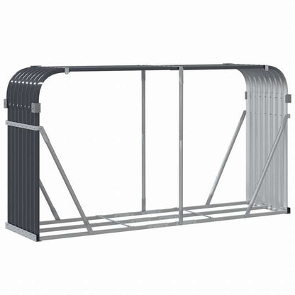 vidaXL 薪ホルダー アントラシート 180x45x100cm 亜鉛メッキ鋼ホーム&ガーデン 暖炉・木製ストーブ用品 丸太ラック・キャリーバッグ(代引不可)