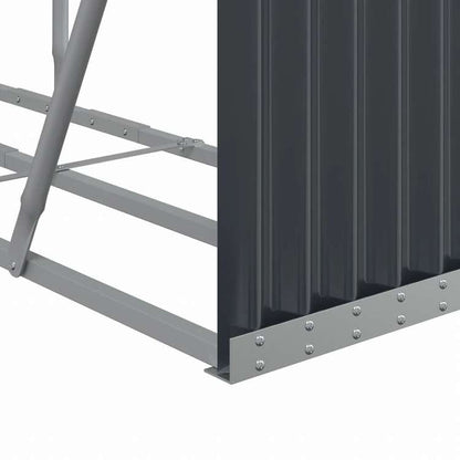 vidaXL 薪ホルダー アントラシート 180x45x100cm 亜鉛メッキ鋼ホーム&ガーデン 暖炉・木製ストーブ用品 丸太ラック・キャリーバッグ(代引不可)