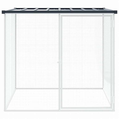 vidaXL 屋根付きチキンケージ アントラシート 103x98x90 cm 亜鉛メッキ鋼動物&ペット用品 ペット用品 小動物用品 小動物 飼育・ケージ(代引不可)