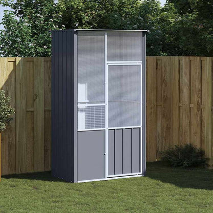 vidaXL バードケージ アントラシート 115x78x200 cm 亜鉛メッキ鋼Animals & Pet Supplies ペット用品 鳥用品 取りかご・スタンド(代引不可)