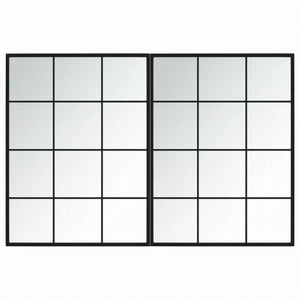 vidaXL ウォールミラー 2点 80x60cm 金属製ホーム&ガーデン デコレーション 鏡(代引不可)
