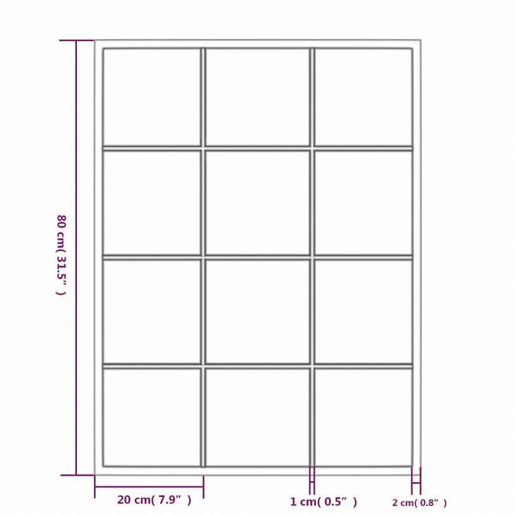 vidaXL ウォールミラー 2点 80x60cm 金属製ホーム&ガーデン デコレーション 鏡(代引不可)