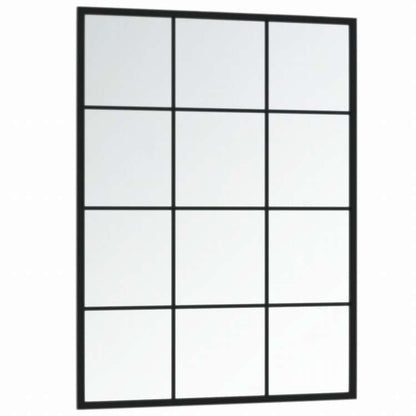 vidaXL ウォールミラー 3点 ブラック 80x60cm 金属製ホーム&ガーデン デコレーション 鏡(代引不可)