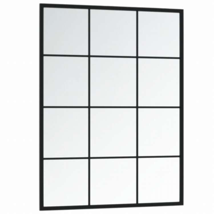 vidaXL ウォールミラー 3点 ブラック 80x60cm 金属製ホーム&ガーデン デコレーション 鏡(代引不可)