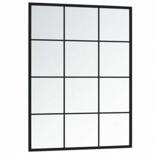 vidaXL ウォールミラー 3点 ブラック 80x60cm 金属製ホーム&ガーデン デコレーション 鏡(代引不可)