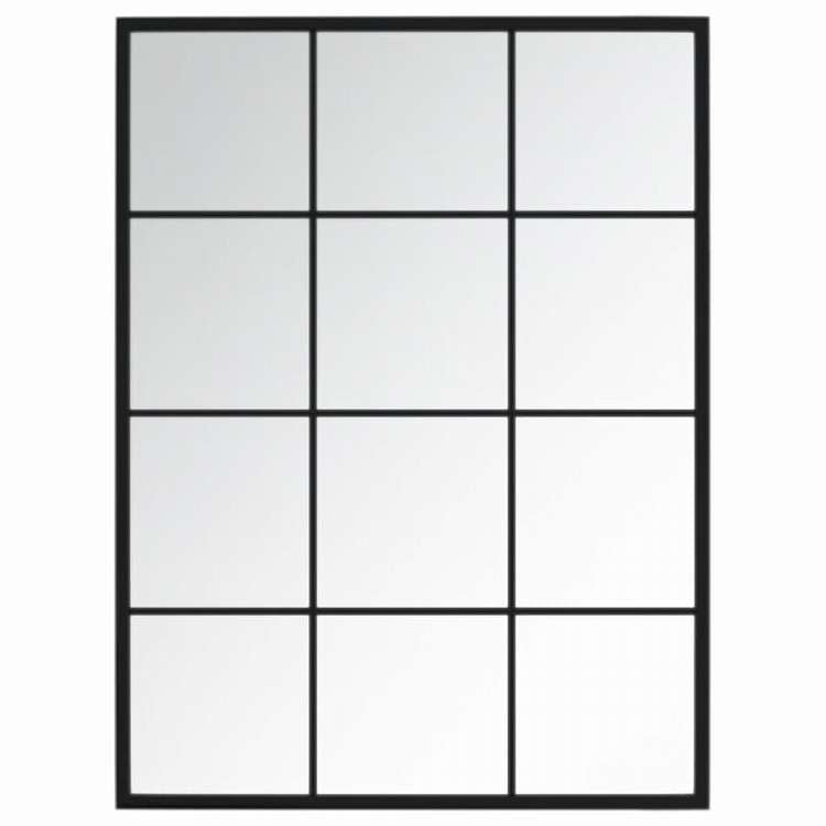 vidaXL ウォールミラー 3点 ブラック 80x60cm 金属製ホーム&ガーデン デコレーション 鏡(代引不可)