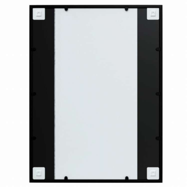 vidaXL ウォールミラー 3点 ブラック 80x60cm 金属製ホーム&ガーデン デコレーション 鏡(代引不可)