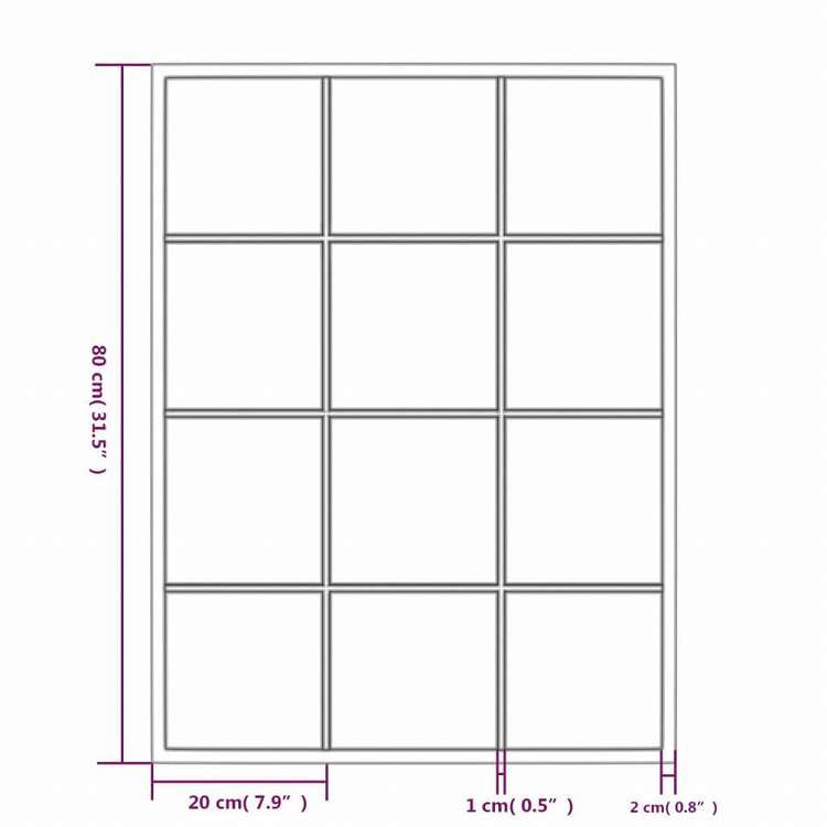 vidaXL ウォールミラー 3点 ブラック 80x60cm 金属製ホーム&ガーデン デコレーション 鏡(代引不可)