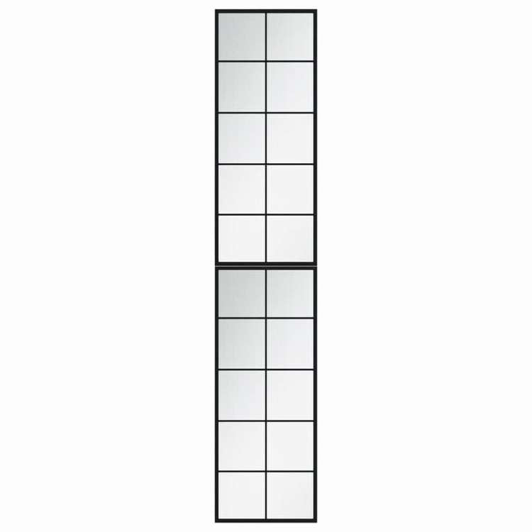 vidaXL ウォールミラー 2点 ブラック 100x40cm 金属製ホーム&ガーデン デコレーション 鏡(代引不可)