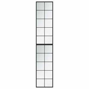 vidaXL ウォールミラー 2点 ブラック 100x40cm 金属製ホーム&ガーデン デコレーション 鏡(代引不可)