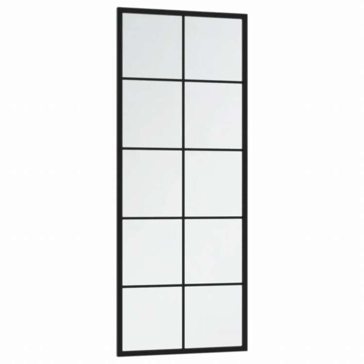 vidaXL ウォールミラー 2点 ブラック 100x40cm 金属製ホーム&ガーデン デコレーション 鏡(代引不可)