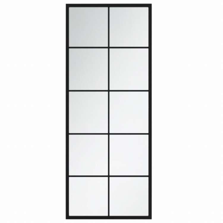vidaXL ウォールミラー 2点 ブラック 100x40cm 金属製ホーム&ガーデン デコレーション 鏡(代引不可)