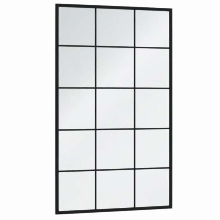 vidaXL ウォールミラー 3点 ブラック 100x60cm 金属製ホーム&ガーデン デコレーション 鏡(代引不可)