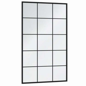vidaXL ウォールミラー 3点 ブラック 100x60cm 金属製ホーム&ガーデン デコレーション 鏡(代引不可)