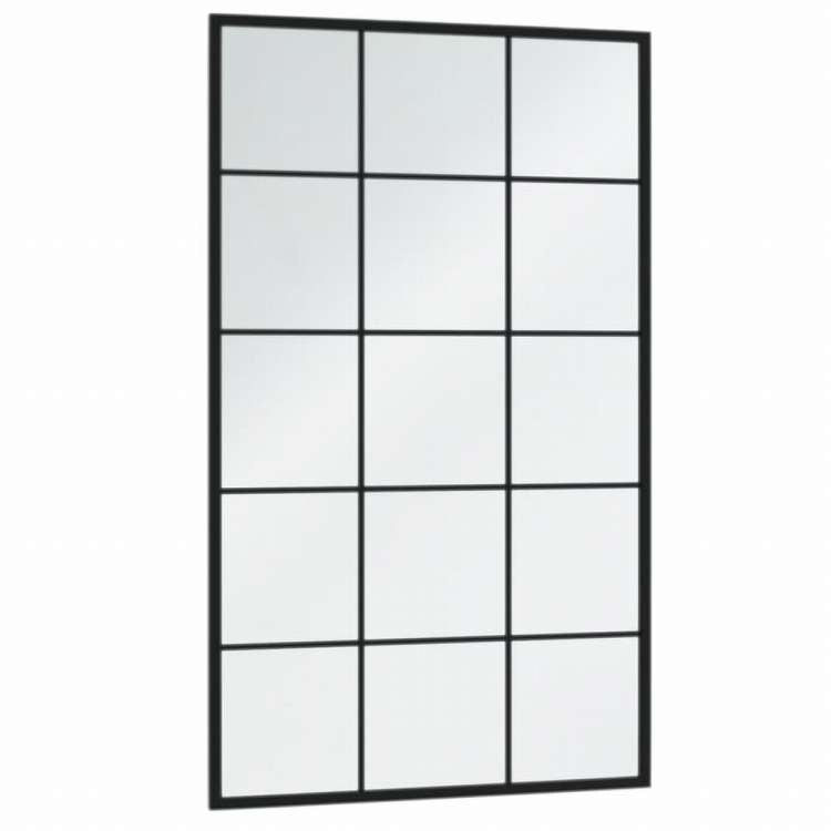 vidaXL ウォールミラー 6点 ブラック 100x60cm 金属製ホーム&ガーデン デコレーション 鏡(代引不可)