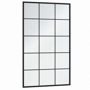vidaXL ウォールミラー 6点 ブラック 100x60cm 金属製ホーム&ガーデン デコレーション 鏡(代引不可)