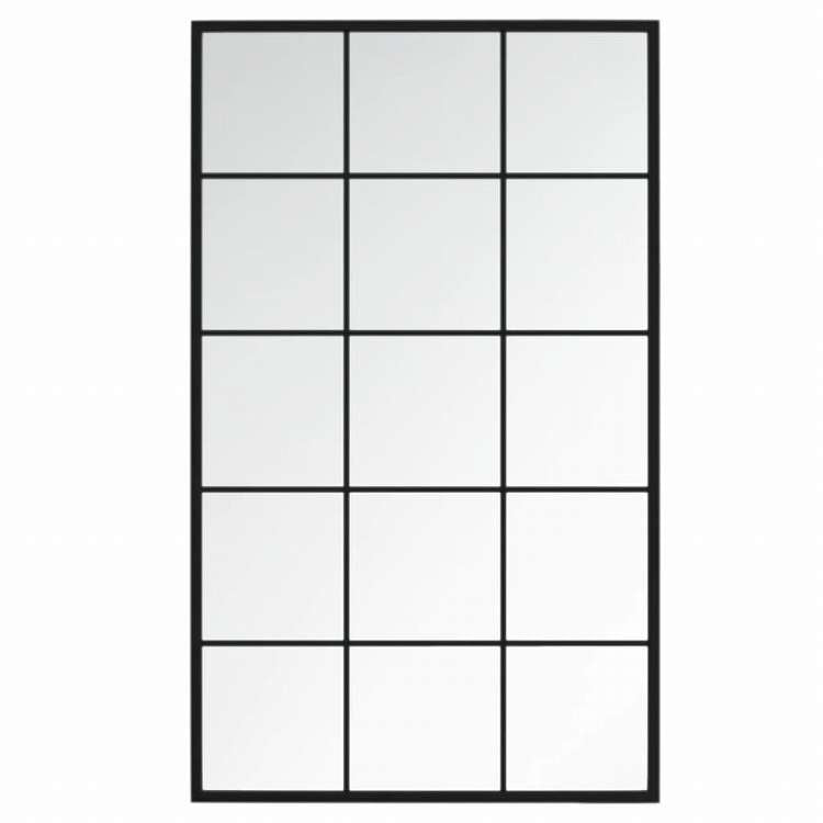 vidaXL ウォールミラー 6点 ブラック 100x60cm 金属製ホーム&ガーデン デコレーション 鏡(代引不可)